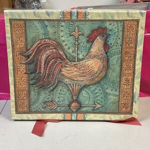 Susan WInget Rooster Weather Vane Large Paper Box with Ribbon Tie